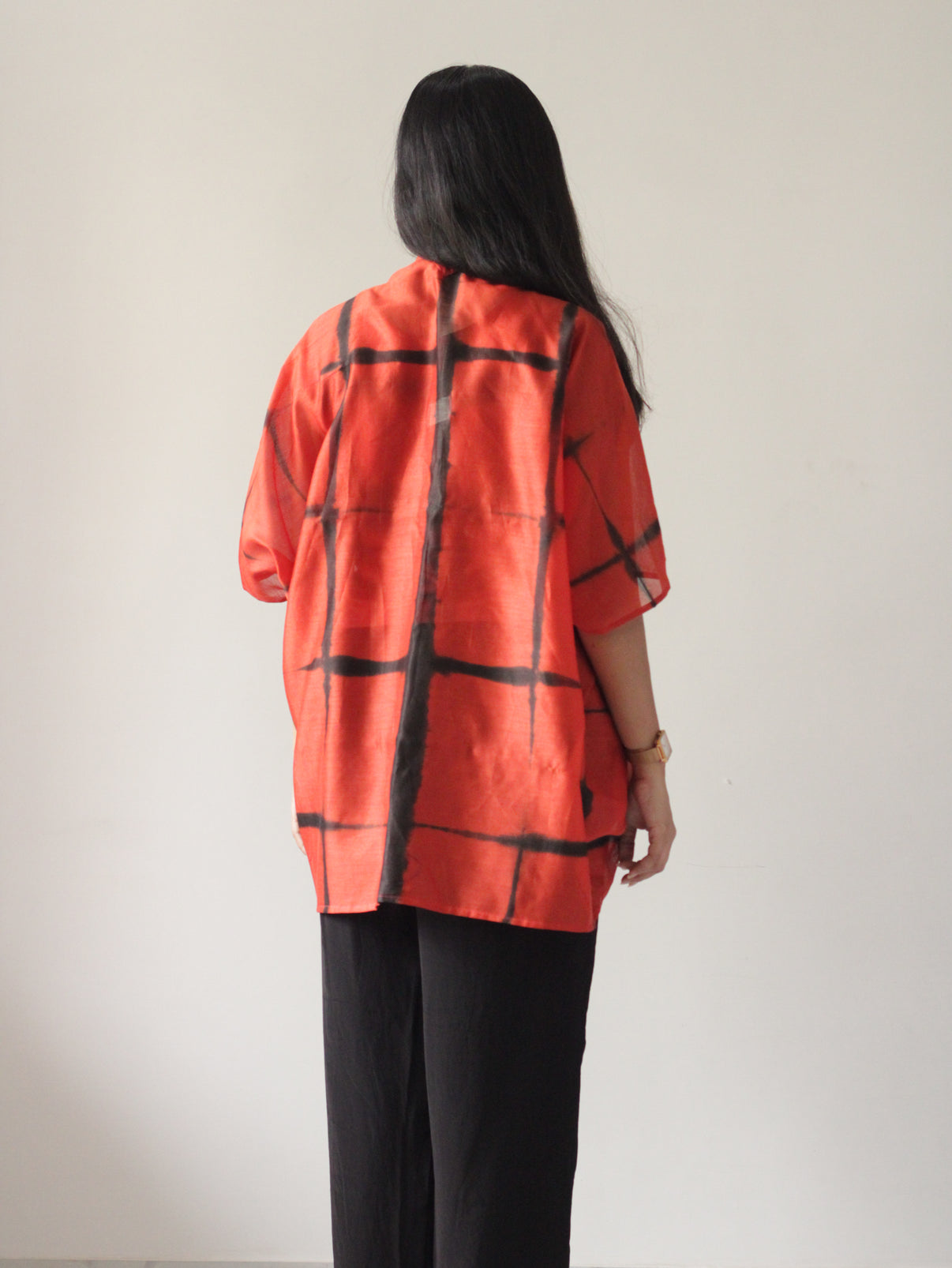 Red Chanderi Three Piece Set