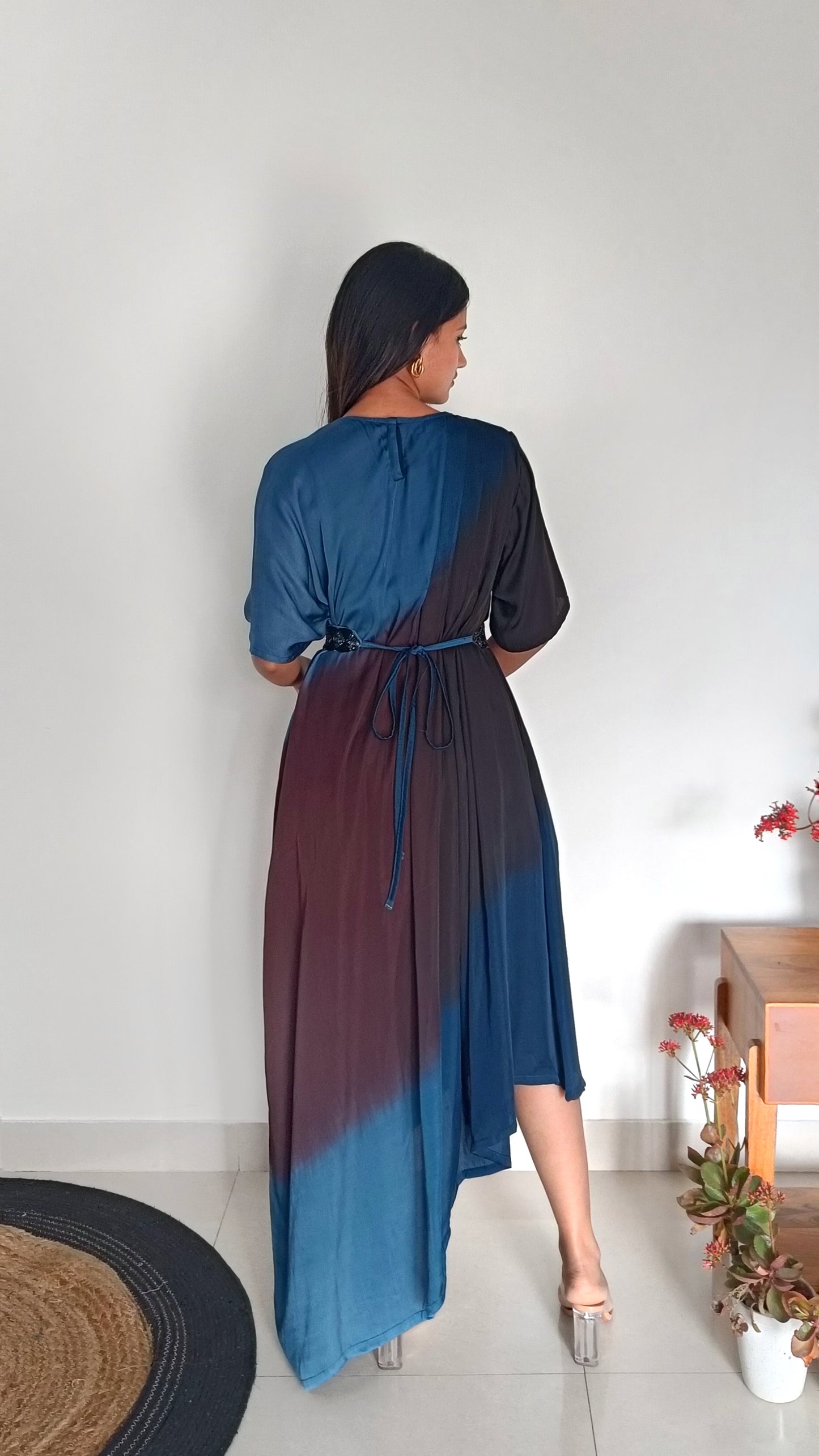 asymmetric dress blue asymmetric dress wine asymmetric dress boxdye dress cocktail dress party dress