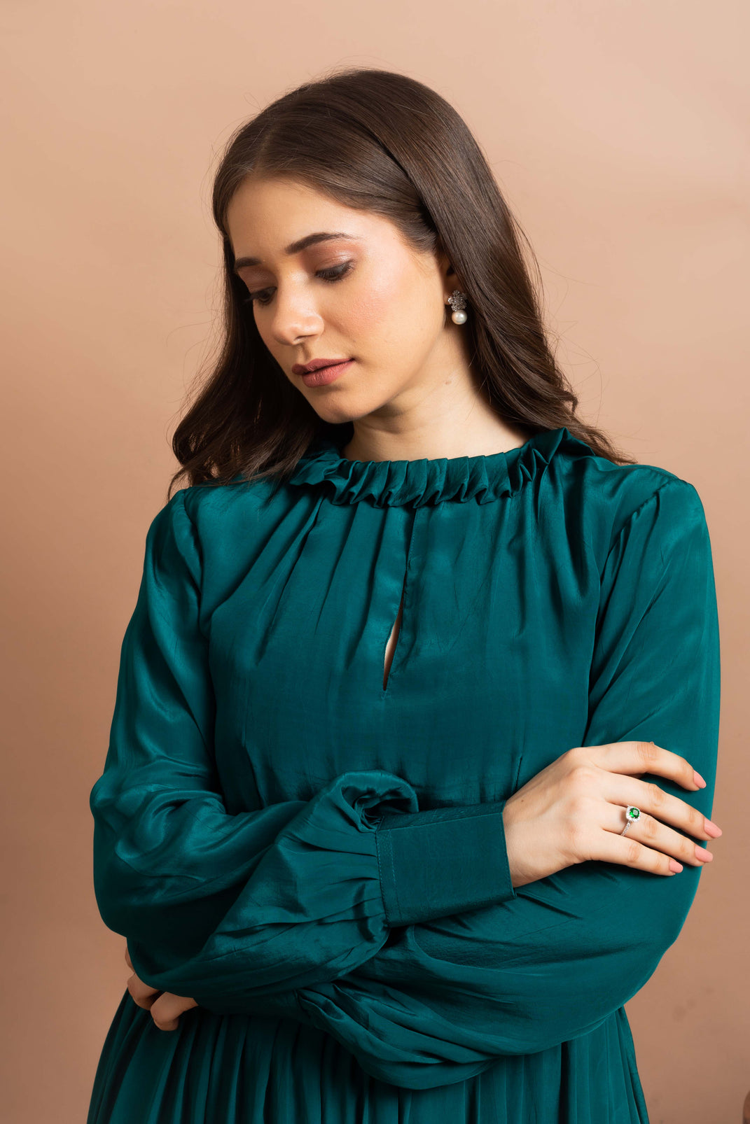 Bottle Green Cocktail Gown