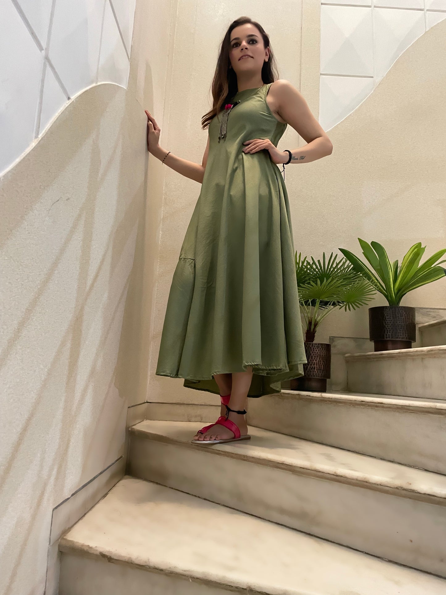 Olive A-Flared Dress