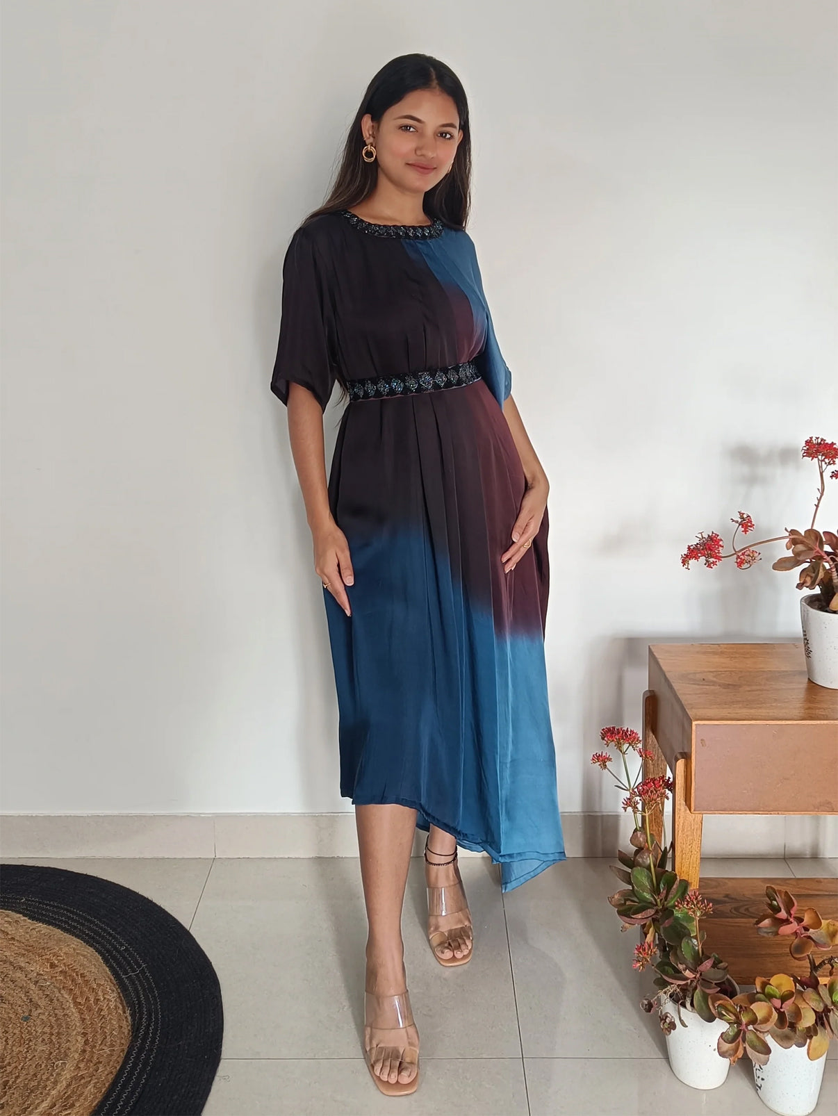 Blue Asymmetric Dress