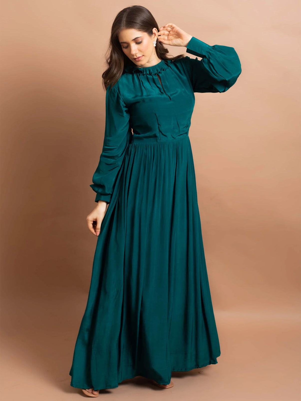 Bottle Green Cocktail Gown