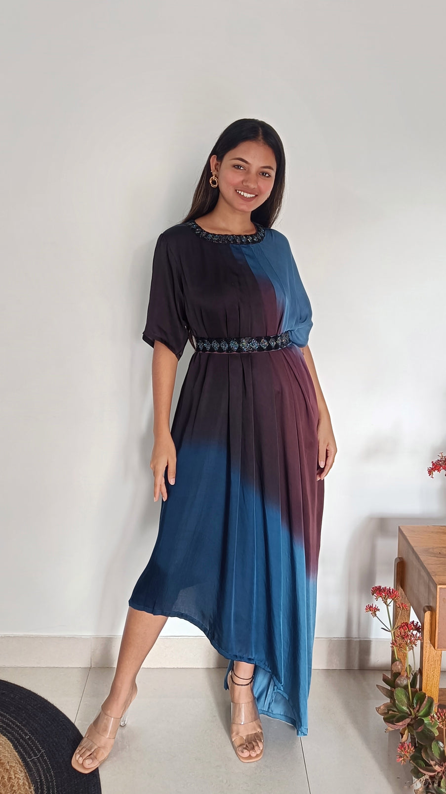 Blue Asymmetric Dress