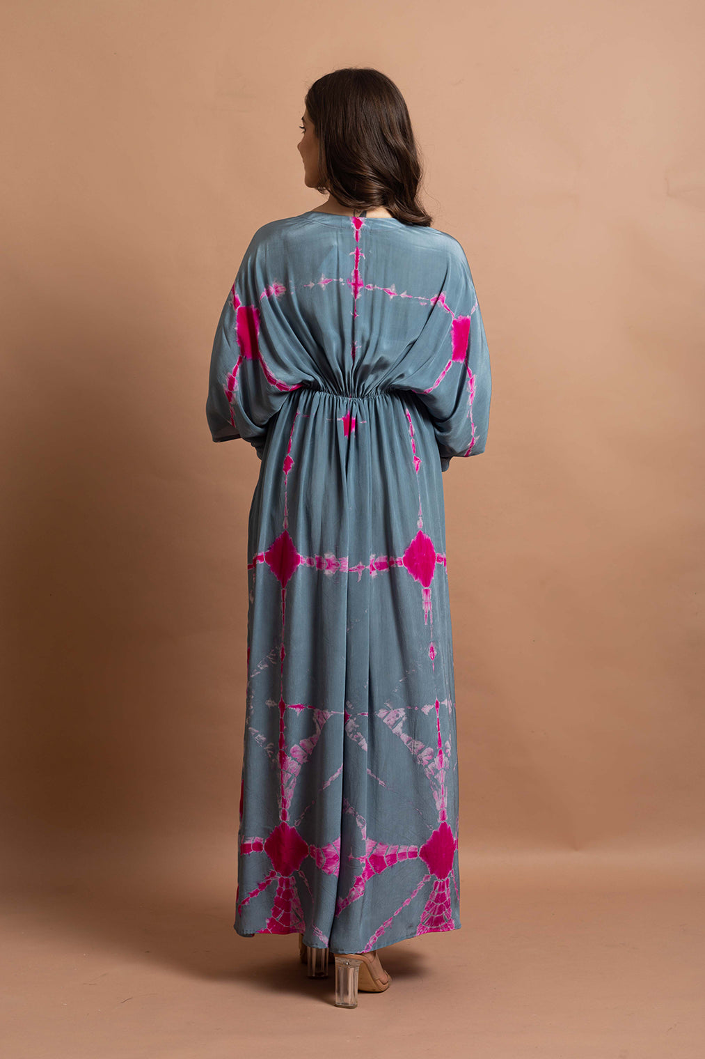 best kaftan gown online, Kaftan gown for women, women western wear, party wear dresses, party gowns, tie and dye dress, cotton kaftan for women