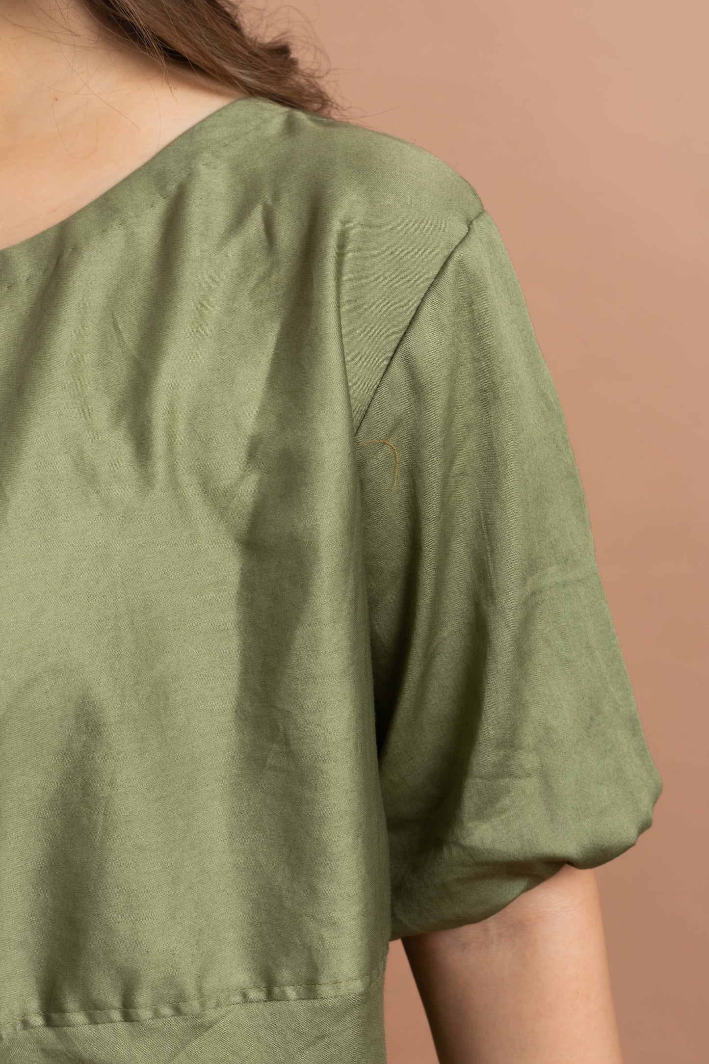Olive Flared Top