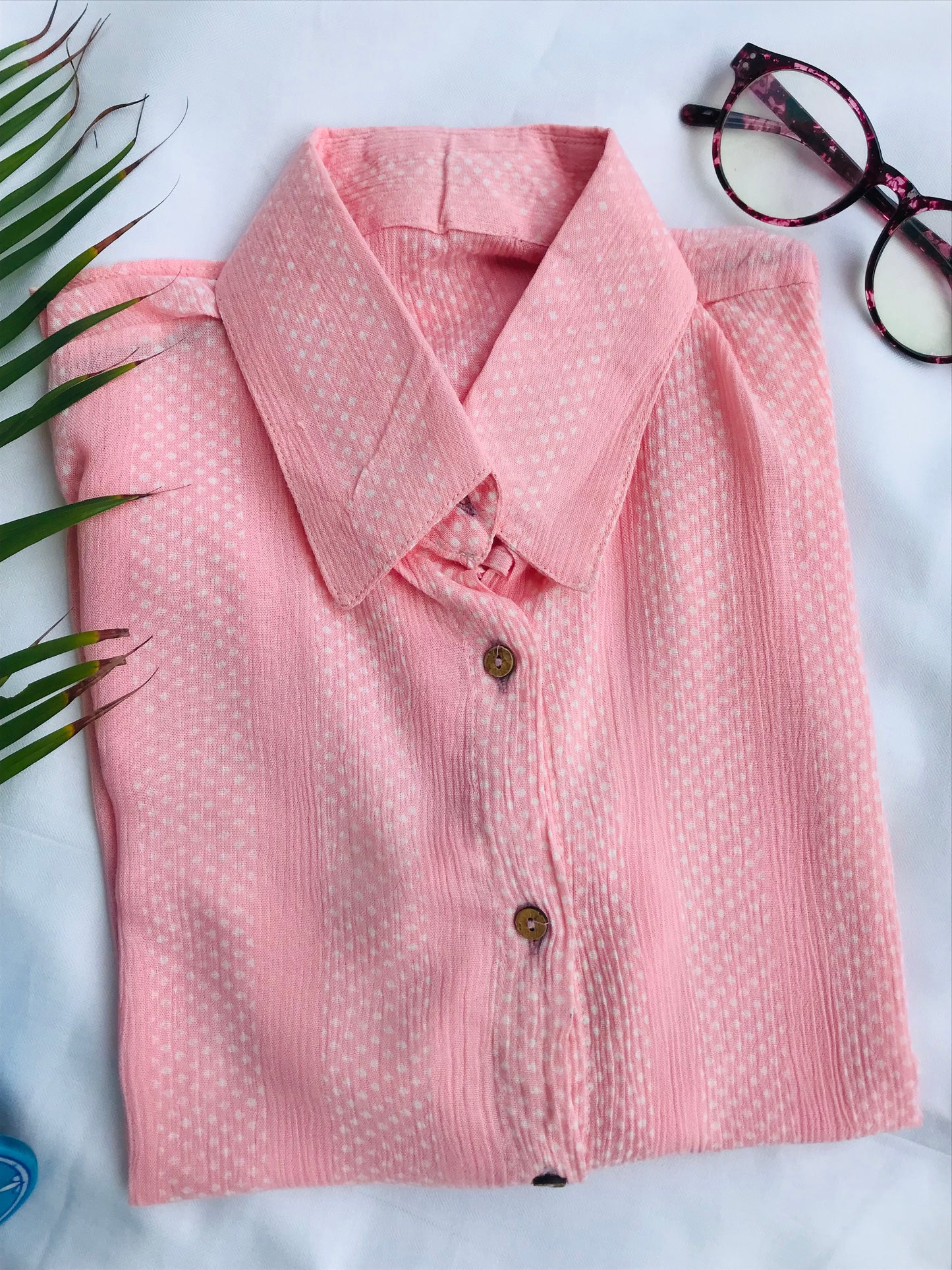 Pink & White Printed Shirt