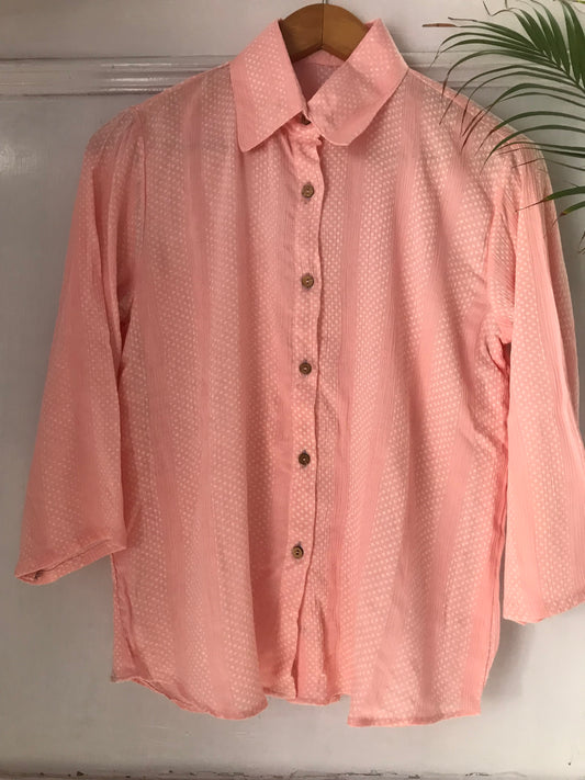 Pink & White Printed Shirt