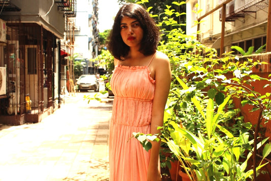 Peach Noodle Strap Maxi