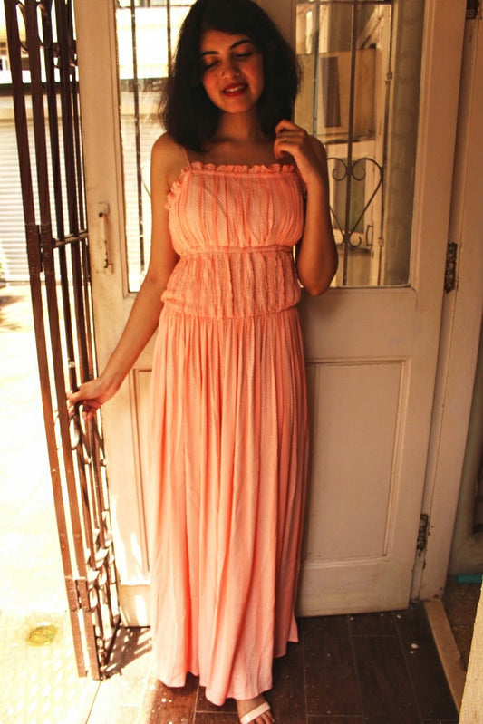 Peach Noodle Strap Maxi