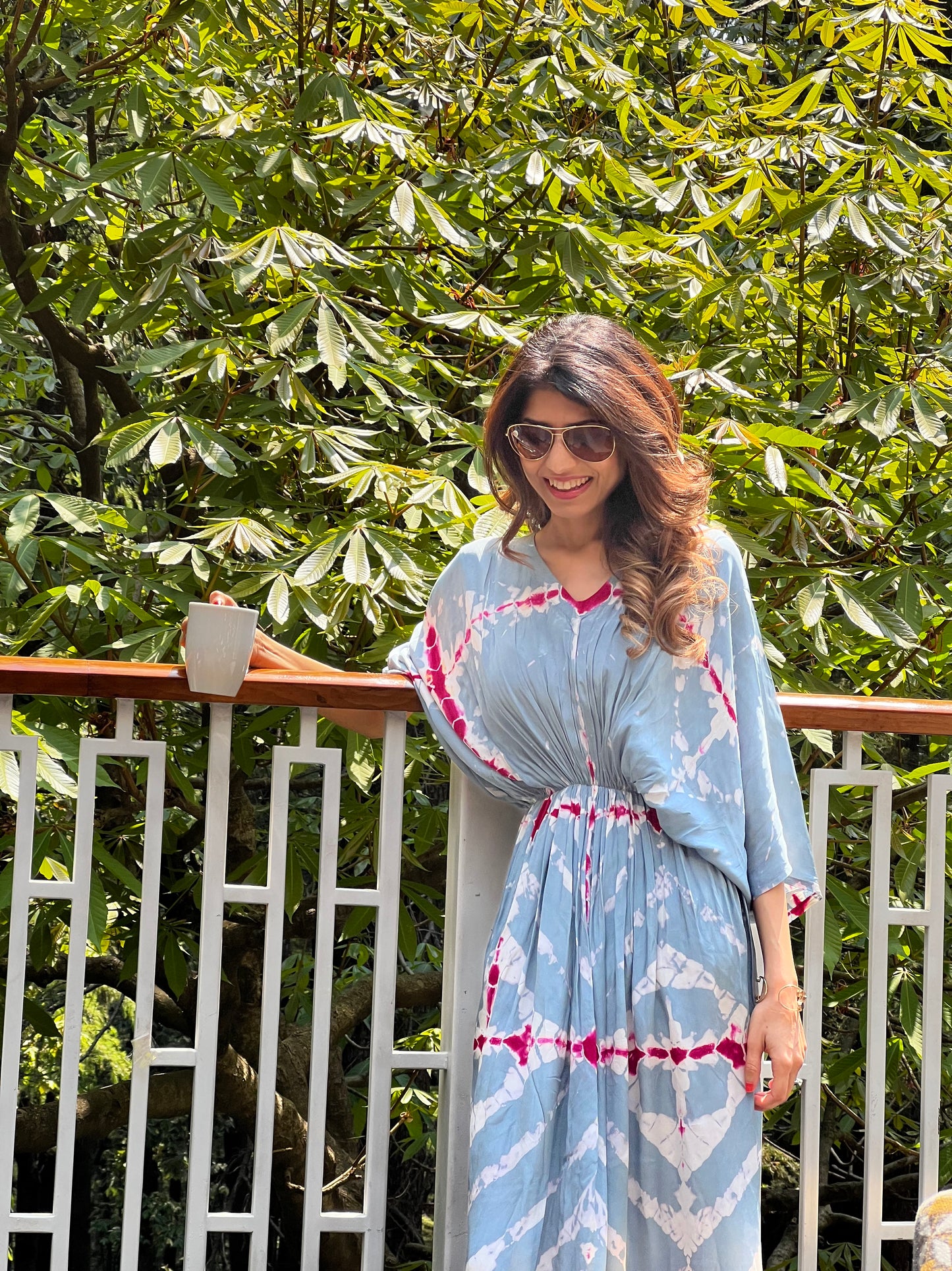 Swati Bhargava in Shibori Kaftan Gown