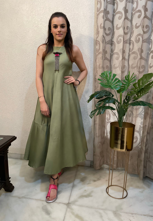 Olive A-Flared Dress