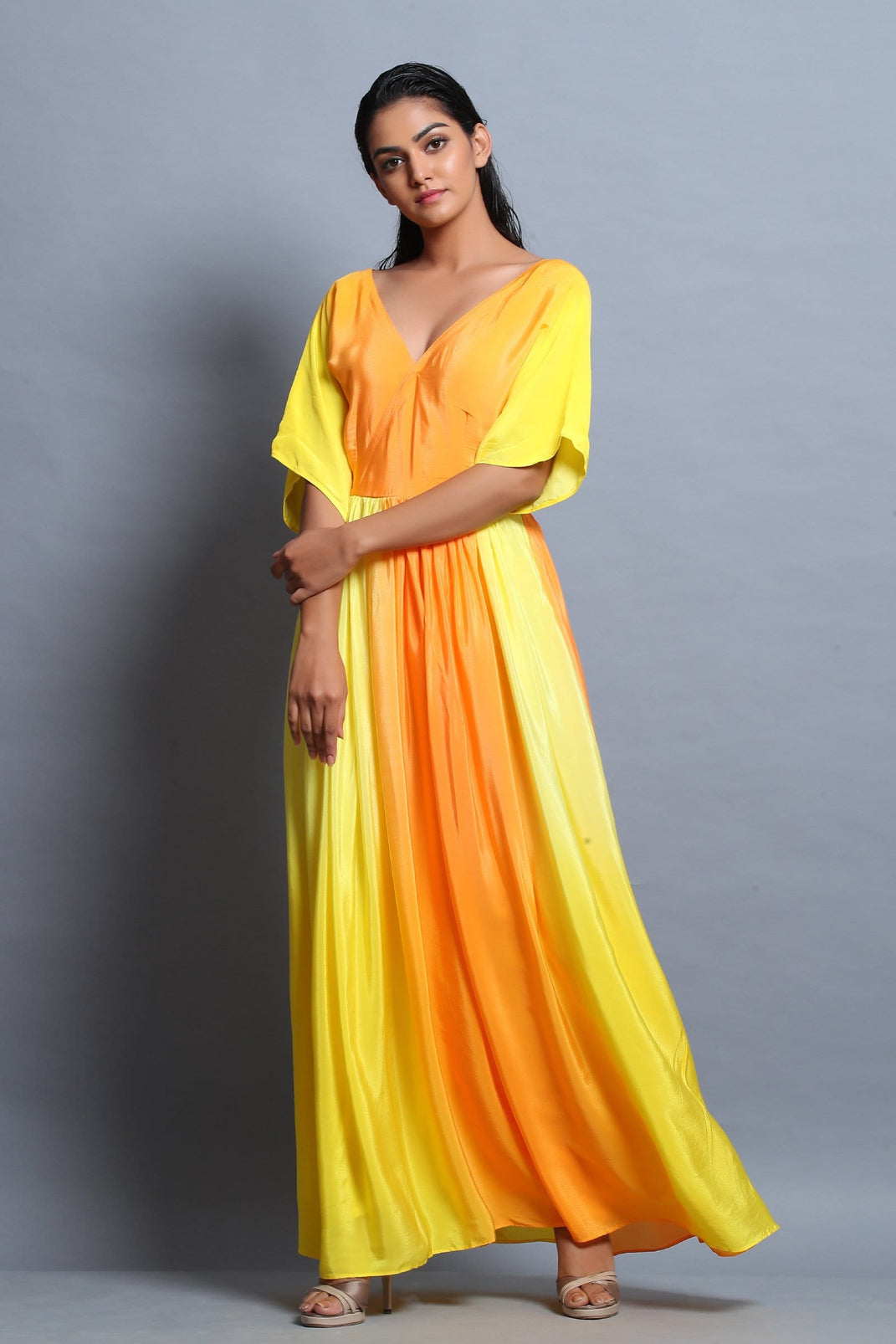 Yellow Box Dyed Cocktail Gown