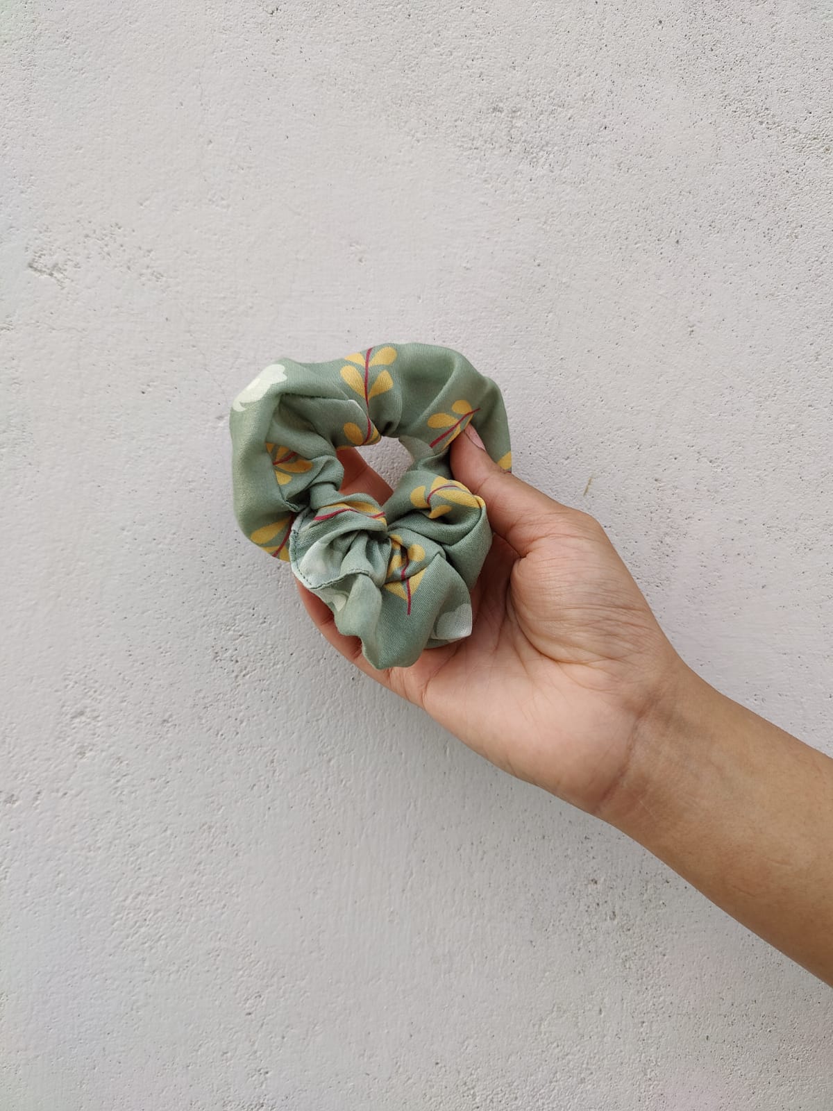 Floral Satin Scrunchies