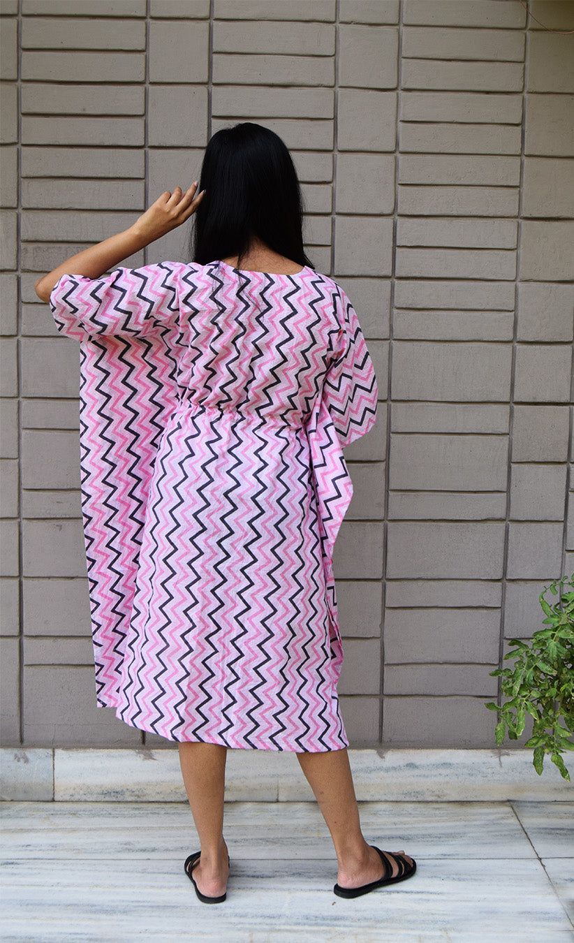 Pink Chevron Kaftan